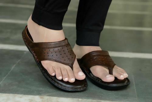 Ace3 Brown Breathable Casual Slippers for Men