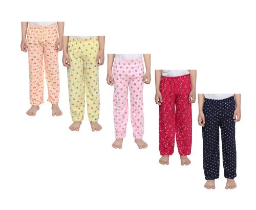IndiWeaves Boys Printed Soft Cotton Regular Fit Pyjamas Lower (Pack of 5)