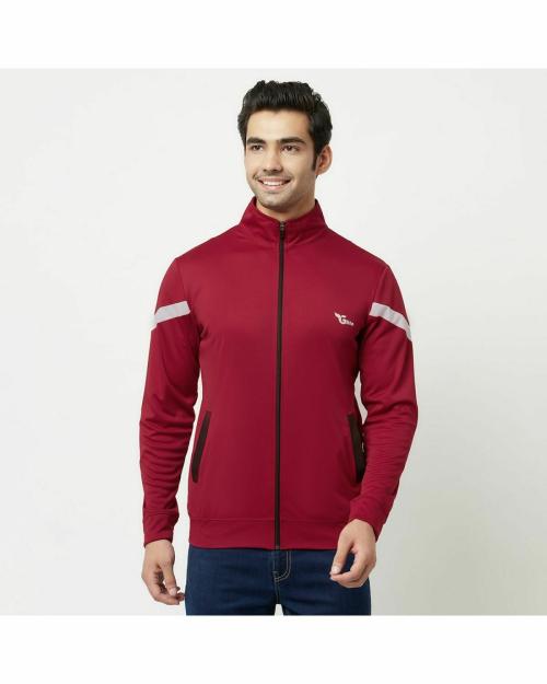 Buy Glito Multicolor Solid With Neon Stripe Stretchable Regular Fit Gym