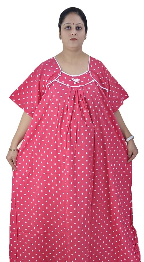 Bindass Female Collection Women Nighty Cotton Maxi Plus Size