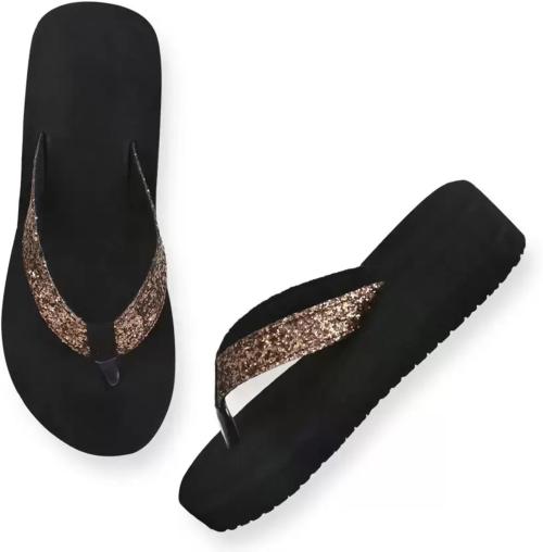 AANA FASHION New Trendy Stylish ladies sleeper Latest Design Wedges Sandal For Women Walking Comforatble Lightweight Wedges Sandal For Women Work Wedge For Women Casual Partywear Wedges heels casual and daily wear premium quality flipflop sandal