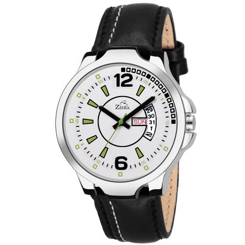 Buy Ziera 922 Black Leather Strap DAY & Date Boy's watch Analog Watch