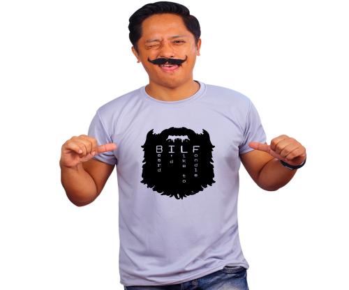 Mooch Wale Bilf (Beard Id Like To Fondle) Grey Quick-Dri T-shirt For Men - Grey, L