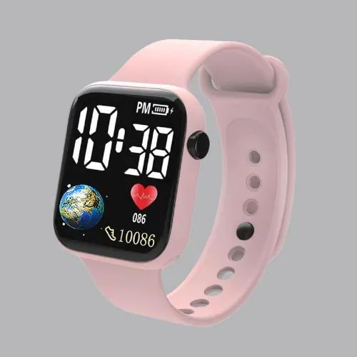 RTK New Pink Strap Digital Watch For Women,Girls