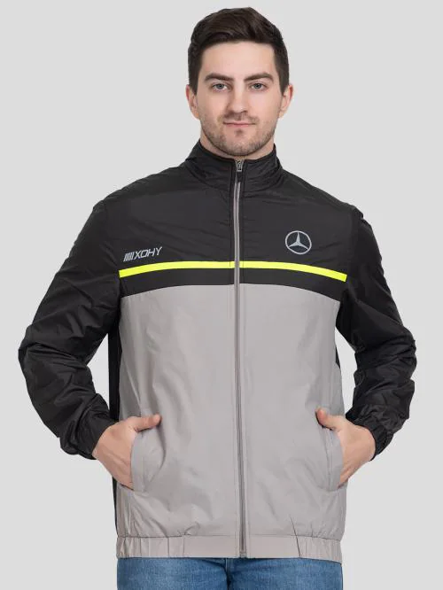Xohy Men`s Windcheater Jacket is Made By Find Quality Of HD NS Inside net Nylon Fabric . This wind cheater Jacket Having Down Zip And Both side Pockets for keep your hand warm.- Black