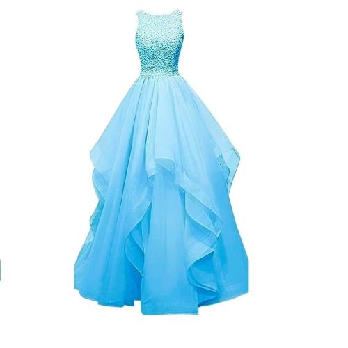 Tilism Women Sky Blue Solid Gowns