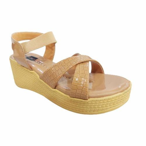 Beige Comfortable and Stylish Platform Sandal Heels | For Casual Wear, Party and Formal Wear Occasions 3 Inches Heel | For Women & Girls