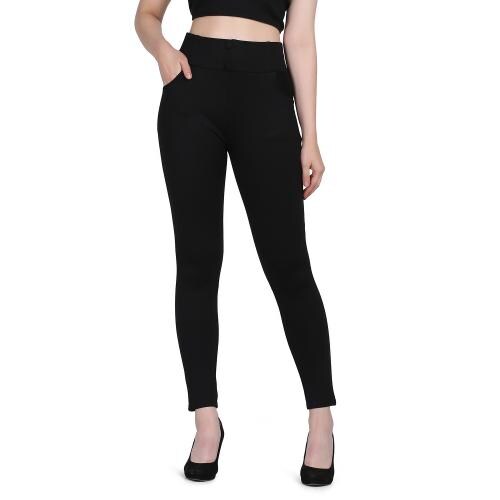 Plazma Jeans Women's Skinny Fit Mid Waist Black Color |Jeggings for women| jeggings|skinnyfit|stretchable|leggings|