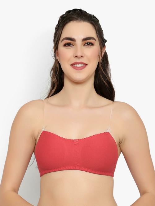 SSoShHub Women Orange Cotton Blend Non-Padded Bra (30B)