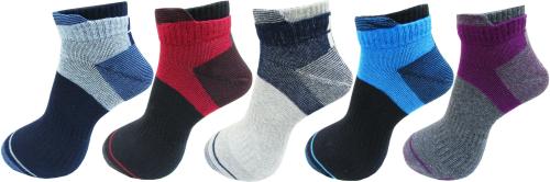 RC. ROYAL CLASS Men's Sneaker low Cut Pure Cotton Compression Multicolored Socks (Pack of 5 Pairs)