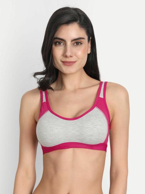 Aimly Grey-Rani Non-Padded Non-Wired Sports Bra