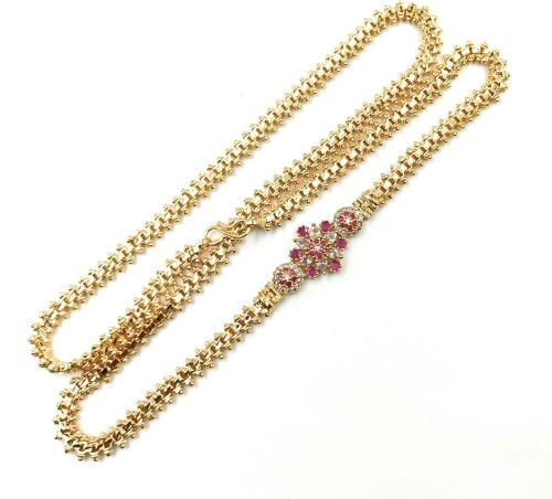 PBM CREATIONS Gold Plated Copper Chain (Women And Girls)