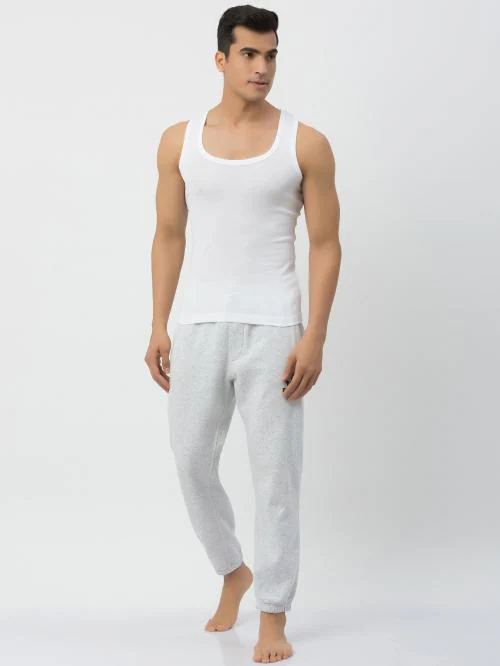 John Players Classic Cotton Vest in White
