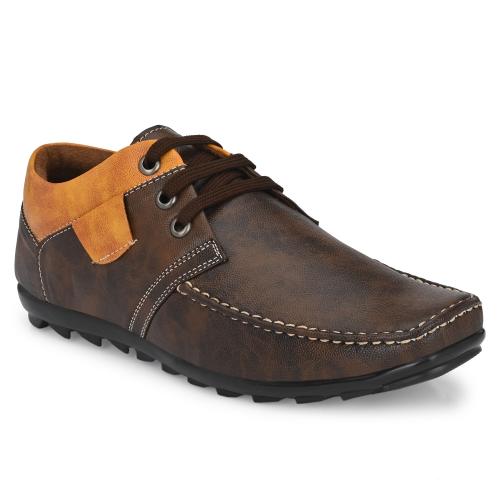 B NED K Men's Synthetic Leather Casual Derby and Wedding Collection For Men's (COFFEE)