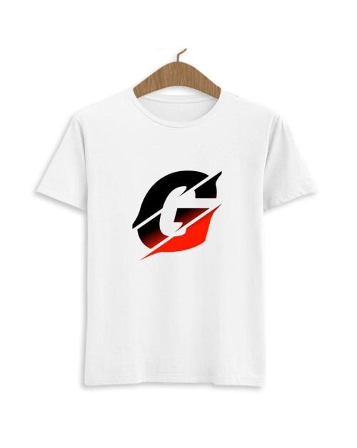 Komy Polyester Fabric White Color Name Initial Printed Tshirt for Mens - G Alphabet, G Letter-L