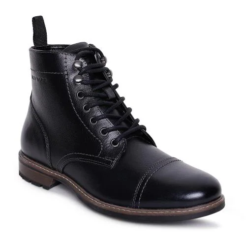 Red Tape Men Black Ankle Length Boots