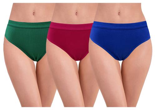 RC. ROYAL CLASS Women's Pure Cotton Hipsters Multicolored Strechable Panty(Pack of 3)