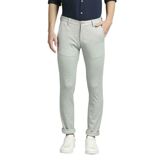 Buy Parx Men Grey Woven Design Polyester Blend Flat-Front Pants Online ...