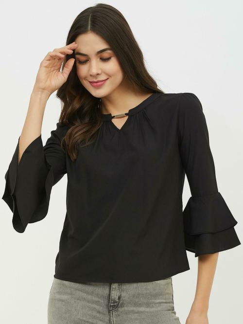 Harpa Women Black Solid Top