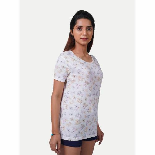 Buy Rad Prix Women White Tshirt With All Over Floral Print Online at Best Prices in India