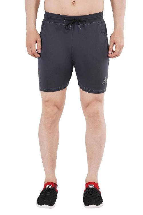 Buy Aryaveer Men's Workout Shorts for Men with Phone Pockets (M, Black