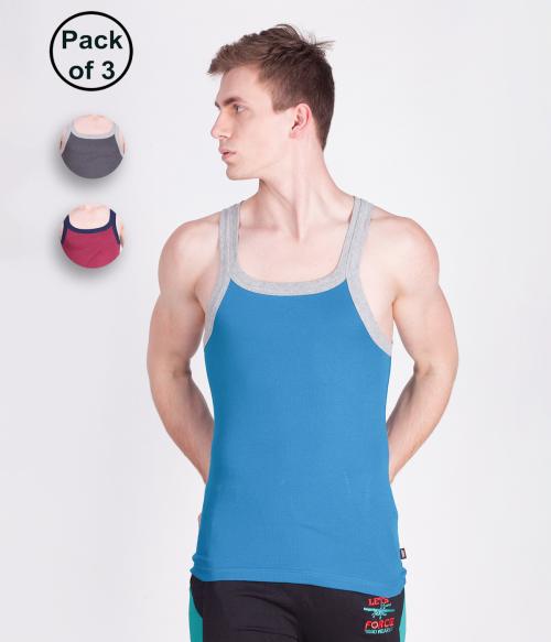 Force NXT Gym Vest Assorted - Pack of 3