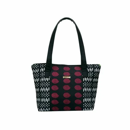 JELLIFY Canvas Black Red Fatty Tote Bag for Girls Women Washable Handbag - Tote Bag for College Girl
