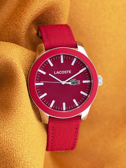 LACOSTE L.12.12 Quartz Red Round Dial Men's Watch - 2010920