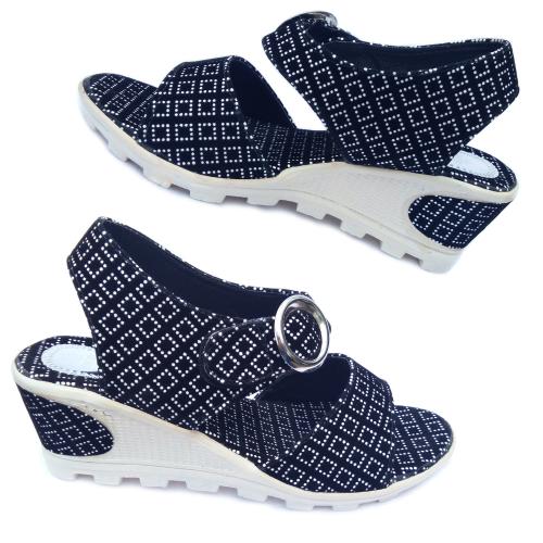 Indiforce Black Heeled Sandals for Women