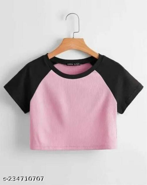 BLACK STUDIO Women And Girls Fancy Crop Top For Casual / Daily Wear Use With Stylish Design Beautiful Color Combination (Pack Of 1)