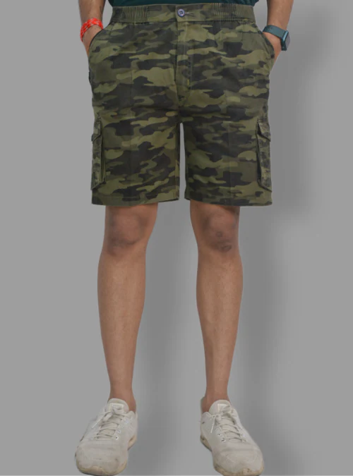 STCCLASSIC Olive Comfortable Cargo Army Print Nikker | Daily Wear Shorts For Men's | regular fit shorts | CASUAL SHORTS | Regular Wear shorts | Trendy Shorts