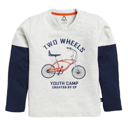 CRAZYPENGUIN ELITE Boys Doctor Sleeve T-Shirt|Grey (5-6 Years)