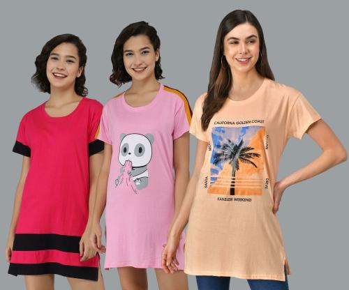 Christy World Women Multicolor Pack of 3 T-shirt