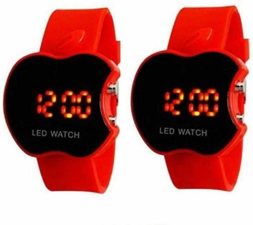 MVS Apple Style LED Digital Watches For Boys & Girls(Pack of Two)