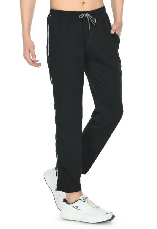 IndiWeaves Mens Fleece Warm Lower/Track Pants for Winter (Pack of 1) Black