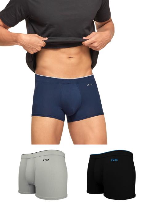 XYXX Pack of 3 Intellisoft Micro Modal Uno Men Trunks