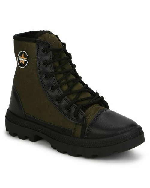 GOLDSTAR Jungle Boots For Men  (Olive)