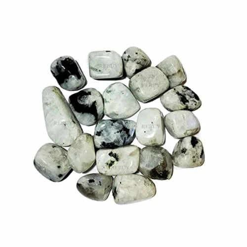 REBUY Natural Energetic Rainbow Moonstone Healing Tumble Stone