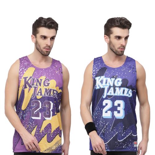 AKIBA REVERSIBLE PRINT BASKETBALL JERSEY ( KING)