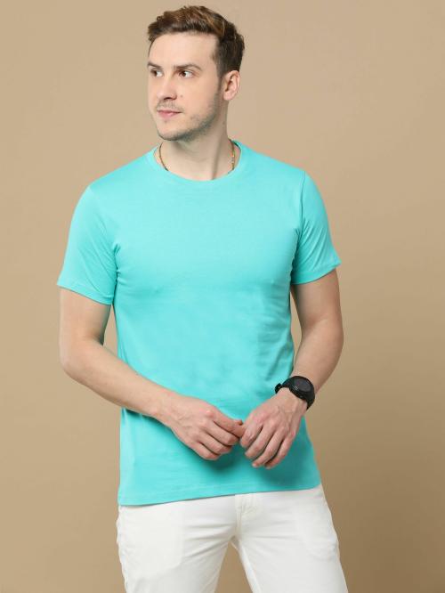 LAB CLOTHING CO SS Round Neck T-Shirt | Turquoise Colour | Size L