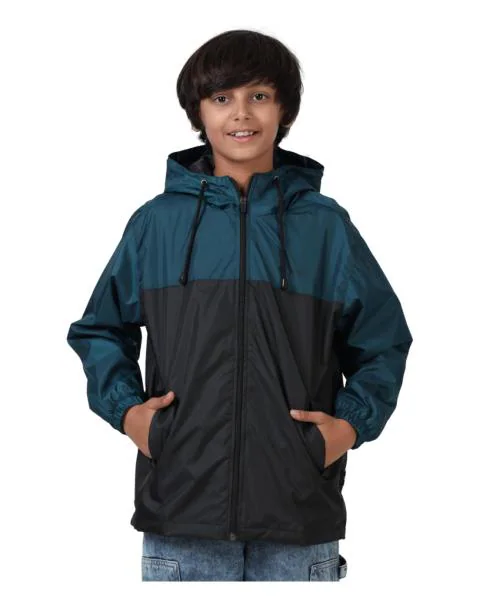Plutus Boys Black with Dark Blue Casual Jacket 8-9 years