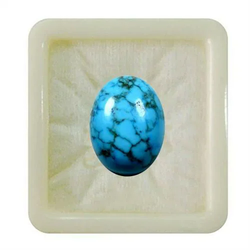 55Carat Natural Line Turquoise at Wholesale Rate 21.25 Ratti 19.36 Carat Oval Shape Firoza loose Gemstone 1 Pc