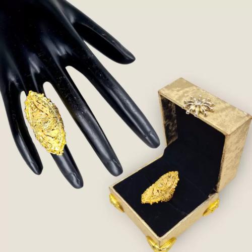 Z HOME J Long Plane Finger Ring 9200 N Copper Gold Plated Ring