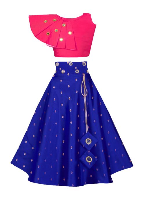 Buy Bollylounge Ethnic Wears PinkBlue Lehenga Choli For Girls Online