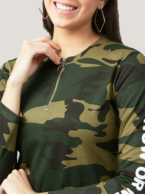 army print shirt women's