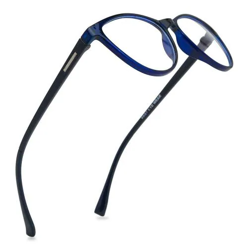 Vast TRU BLU Cat Eye Blue Ray Blocking Anti Glare UV Protection Full Frame Spectacles Eyeglasses For Mobile, Laptop, Tablet, Computer Zero Power