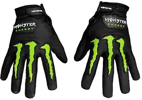 FASHNO Mens Monster Gloves, Black Color Riding Gloves, (Pack of 1)
