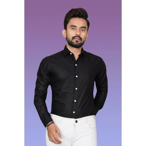 KALANABH boys black shirt black shirt Shirt Boys-Fashion Fashion Fashion-For-Boys Formal-Cloth Outfit Outfit-For-Boys Formal-Fashion (PACK OF 1 PCS SIZE- XL)