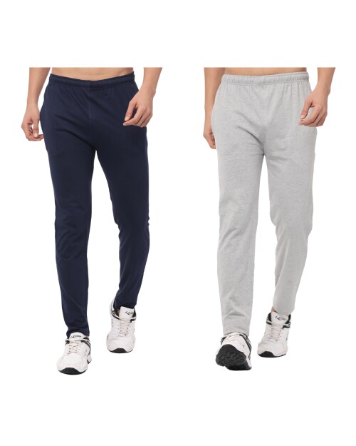 Buy Crepeon Incredibly Personal Men's Cotton Navy Blue and Light Grey