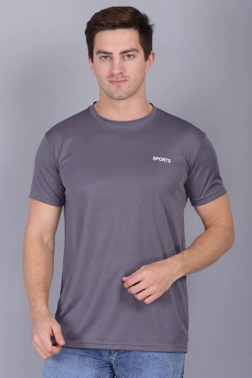 Buy AXOLOTL Sport Dry Fit T-shirt for men Grey Online at Best Prices in ...